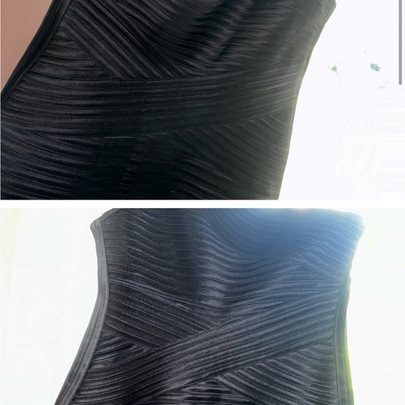 BCBG MAXAZRIA - Mamie - Black one Shoulder dress - Picture 2 of 8